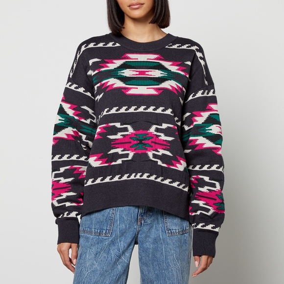 ISABEL MARANT ÉTOILE Milton Pullover Sweater in Black Midnight Size FR 38 - Picture 1 of 4